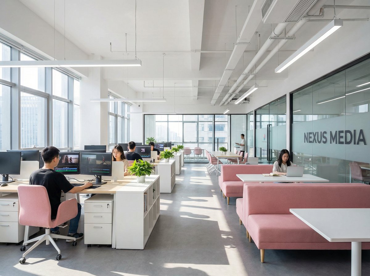 校花传媒公司办公环境